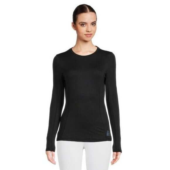 Reebok Women’s Base Layer Black Leggings Size XL NWOT Logo Activewear - Picture 1 of 8